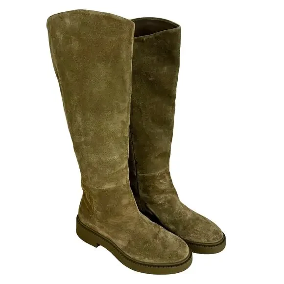 Vince | Shoes | Vince Olive Suede Water Repellent Knee High  display picture 1